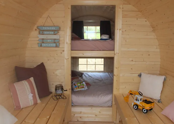 Luxuszelt Barrel Insolite Papilles En Escapade Saint-Paul-en-Pareds